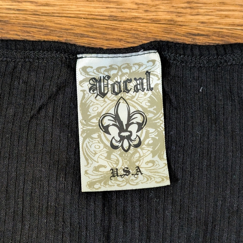 Be Vocal Women's Tank Top Black Studded Western Boho Size Large - Picture 5 of 7